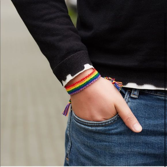 Hand-woven Rainbow Bracelet - Picture 2 of 2